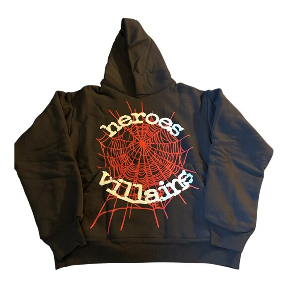 Sp5der X Metro Boomin Heroes and Villains Collab Black Hoodie Black - Picture 1 of 4
